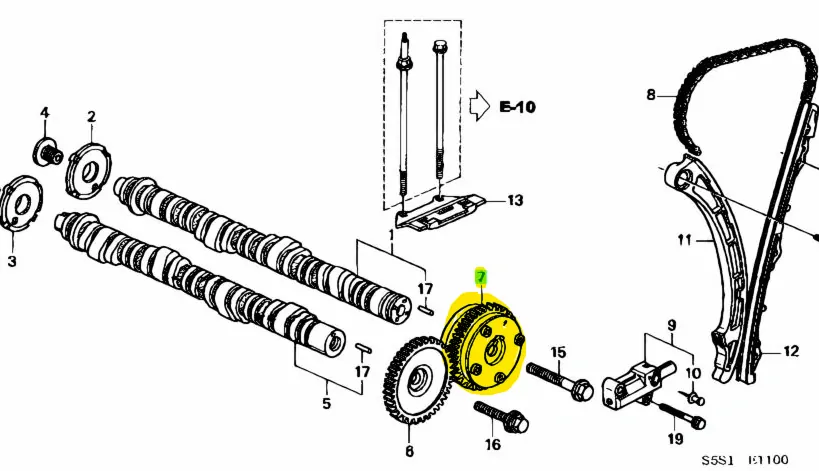 50° VTC AKTUÁTOR K20/K24 14310-RBC-003